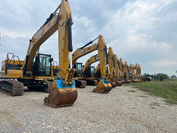 Heavy construction equipment lineup